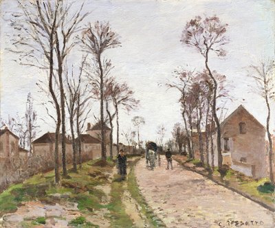 La Route de Saint Cyr à Louveciennes, vers 1870 - Camille Jacob Pissarro